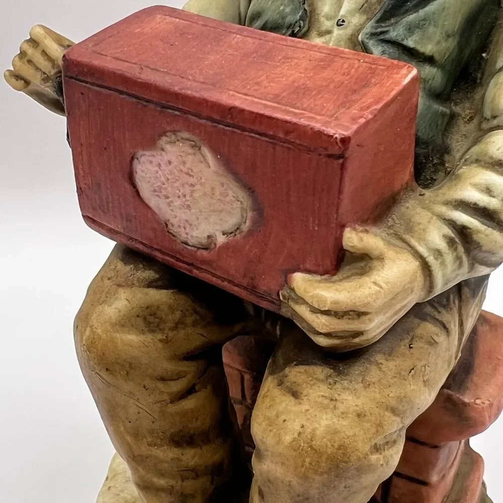 Vintage Ceramic Gentleman Figurine Music‎ Box Decorative Collectible Home Decor